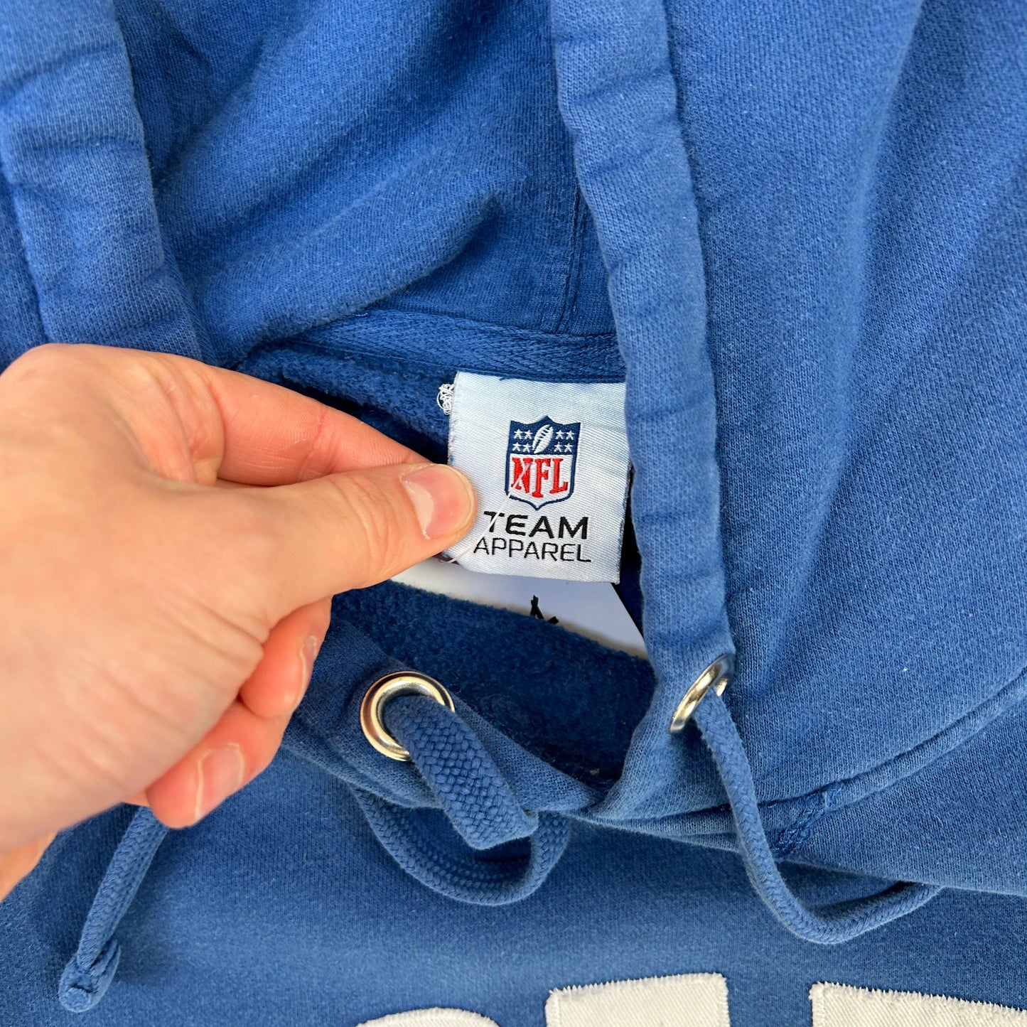 Vintage NFL Indianapolis Colts Embroidered Blue Boxy Heavyweight Hoodie - XL