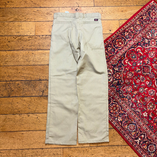 Vintage Dickies Womens Cream 874 Skate Chino Trousers - 30