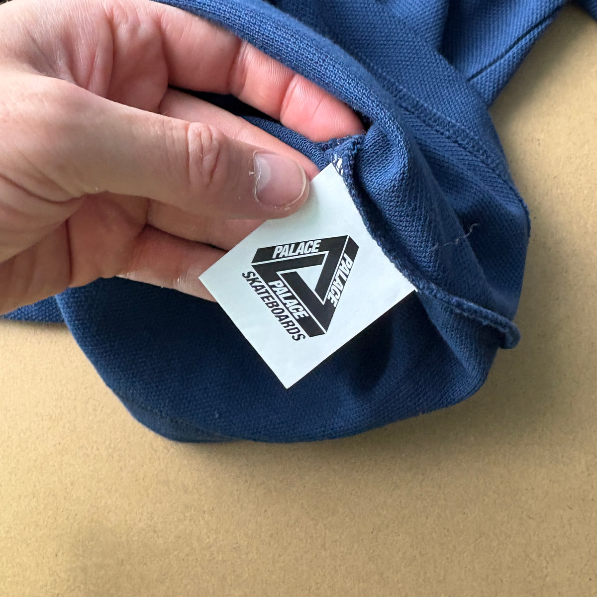 Palace Navy Long Sleeve Embroidered Run It Heavyweight T Shirt - M