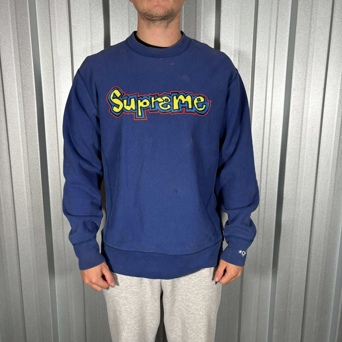Supreme Blue Sweatshirt - L
