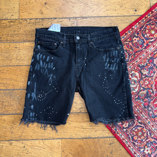 Vintage Levis 511 Black Denim Shorts - 34