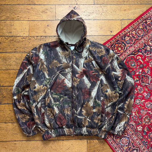 Vintage Realtree Camo Brown Hoodie Zip Sweatshirt - 2XL