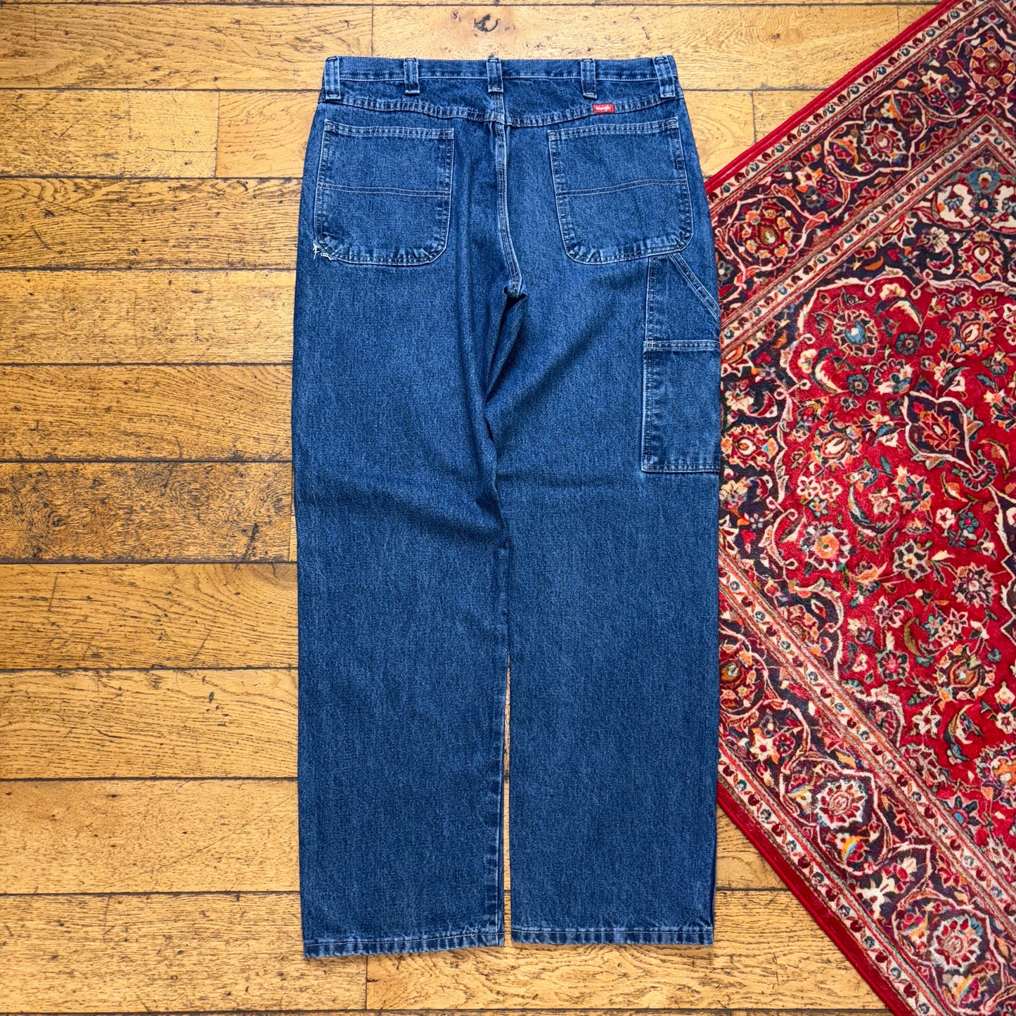 Vintage Wrangler Blue Carpenter Workwear Baggy Jeans - 36L