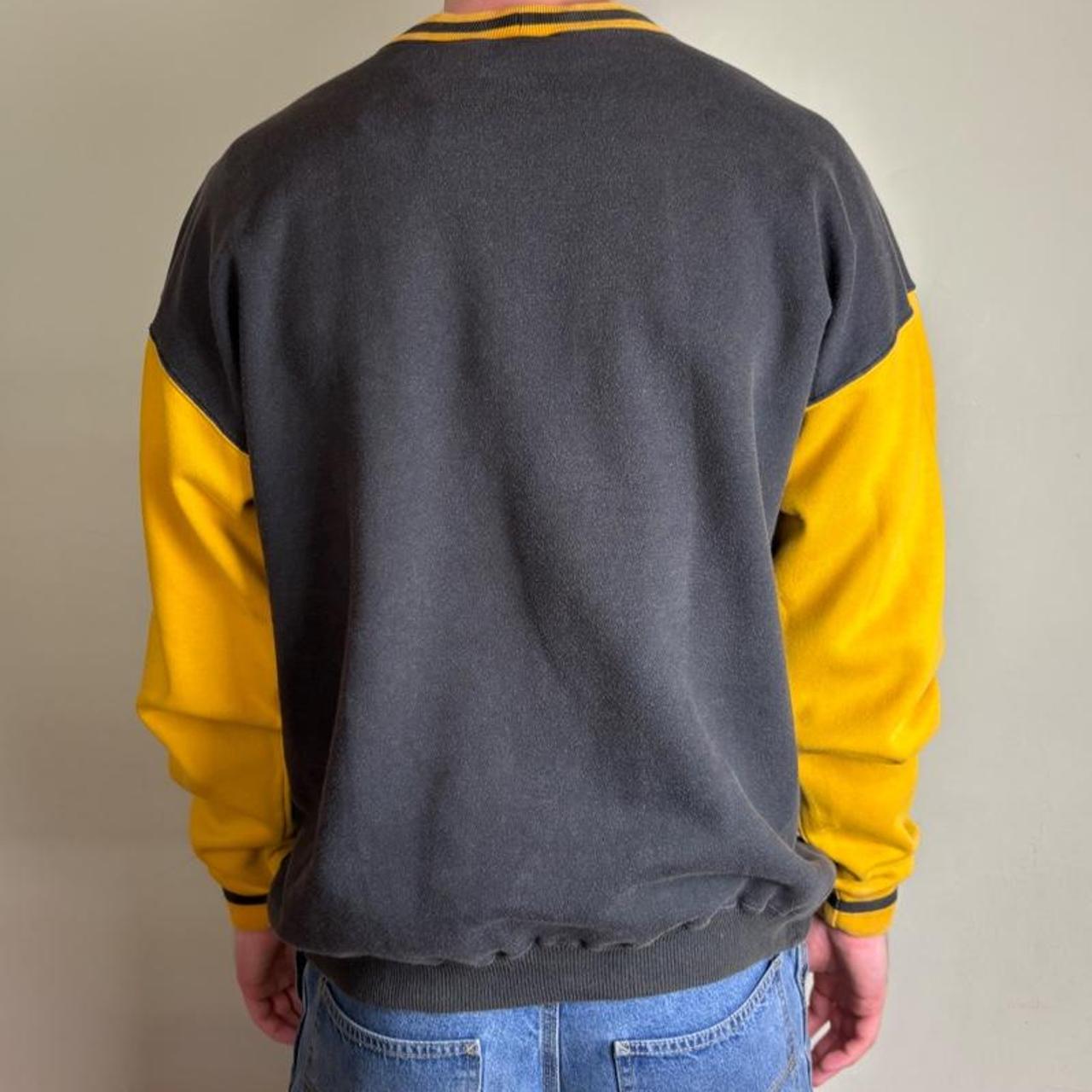Vintage Nike Basketball 90s Black Yellow Embroidered Sweatshirt - XL