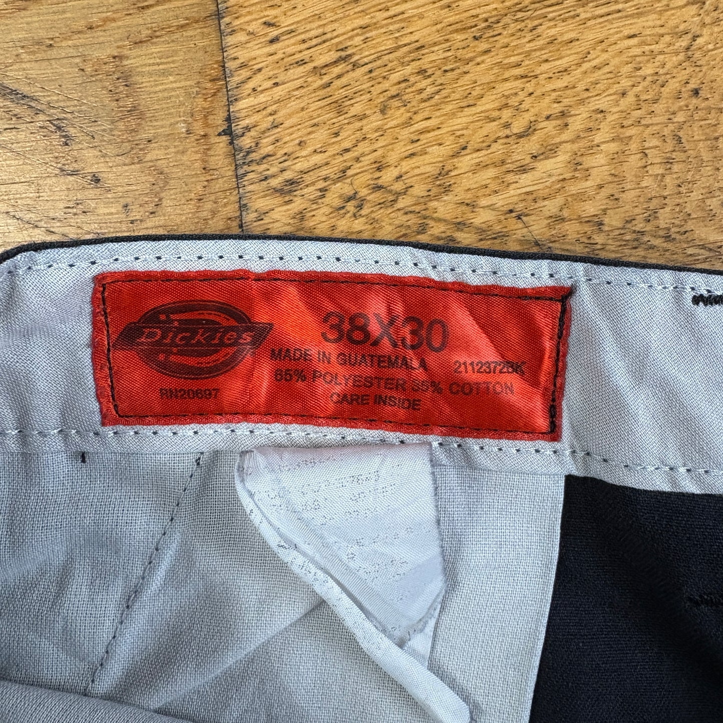 Vintage Dickies 874 Black Baggy Cargo Skate Trousers - 38