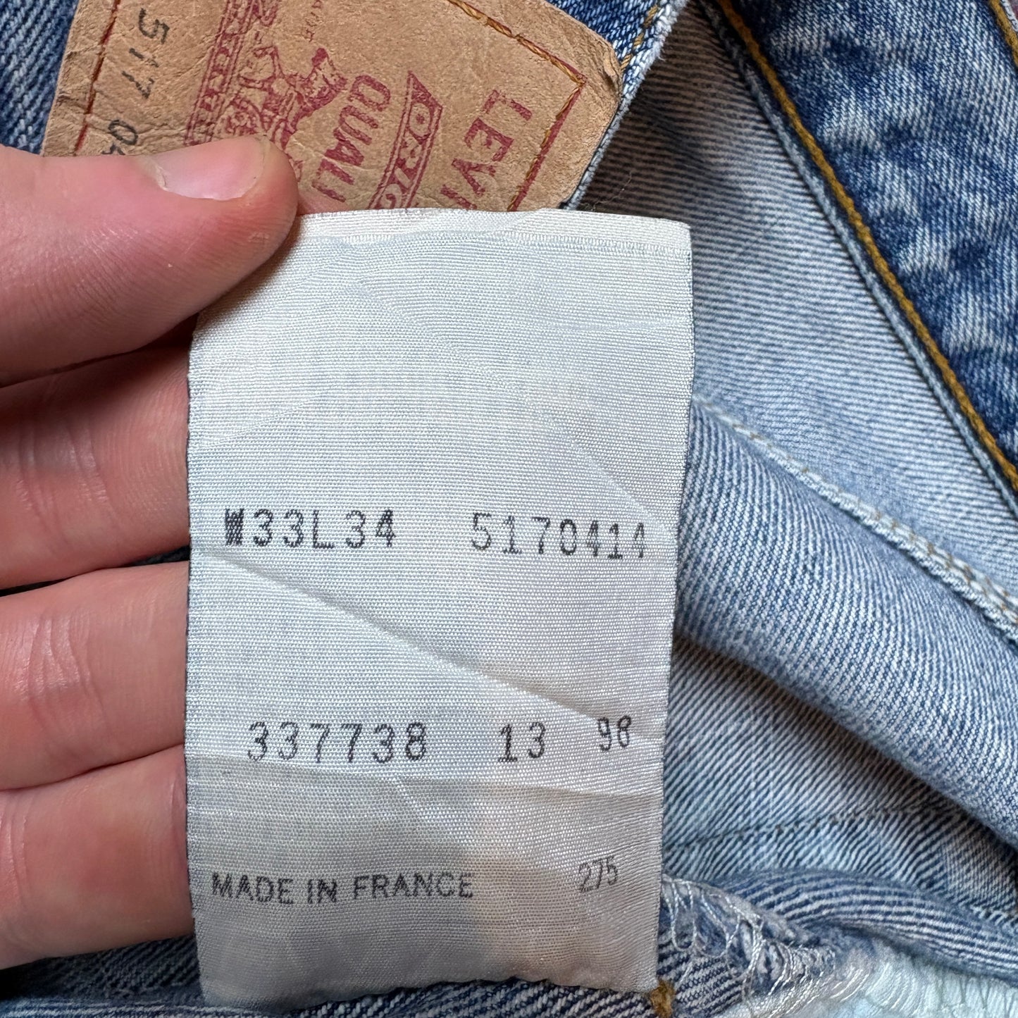 Vintage Levis 517 Slim Straight Blue Denim Jeans - 36L
