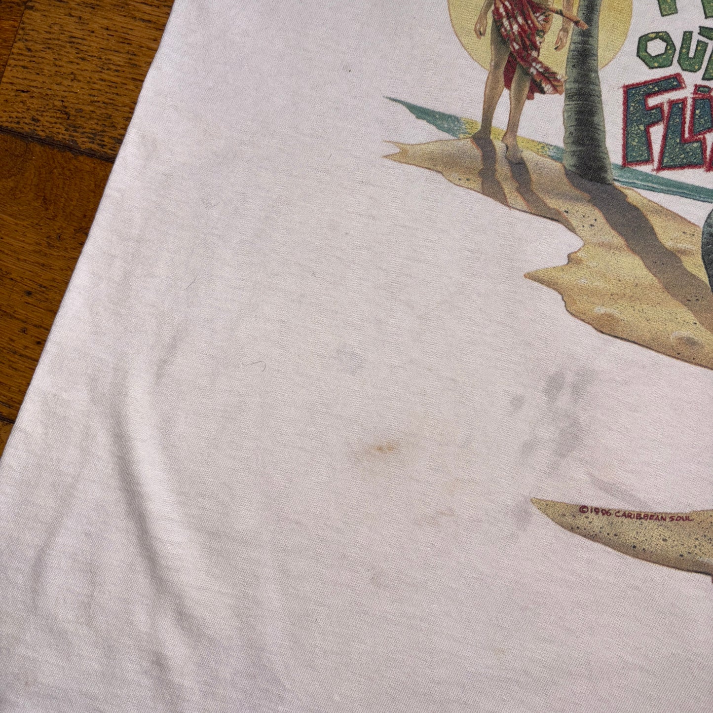 Vintage 1996 White Margaritaville Beach Funny Single Stitch Graphic T-Shirt - S