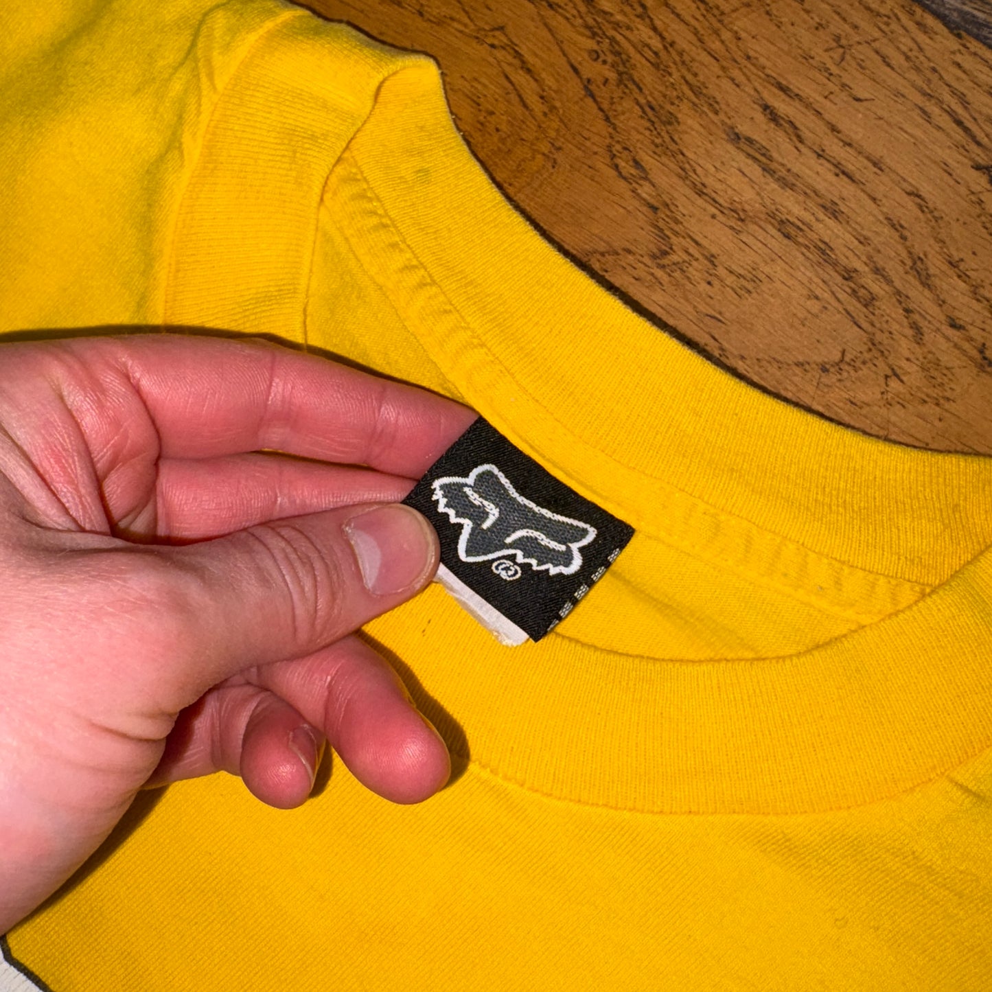 Vintage Fox Racing Yellow Y2K Graphic T-Shirt - XL