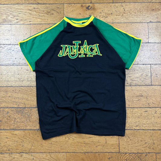 Vintage Jamaica Embroidered Black T-Shirt - S