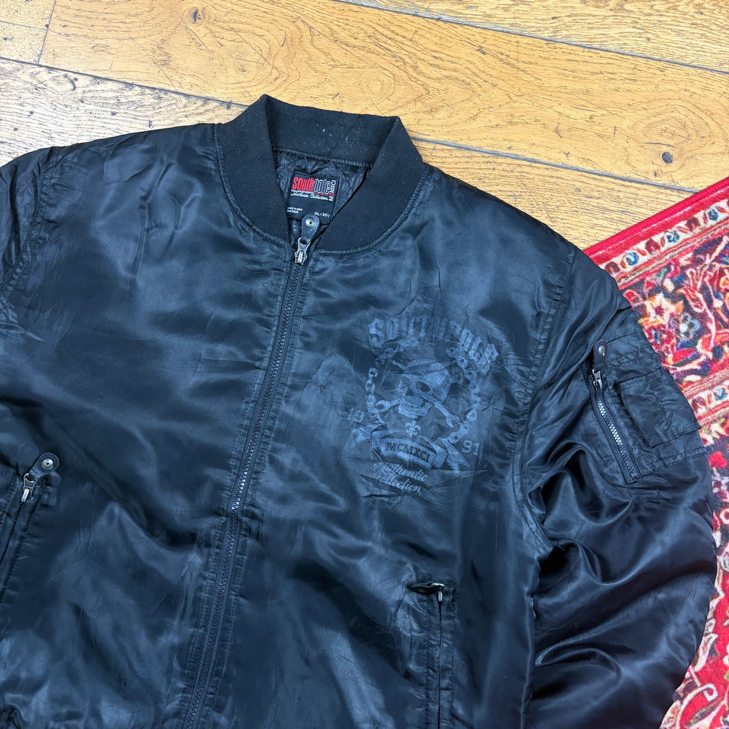 Vintage Southpole Black MA-1 Bomber Jacket - M