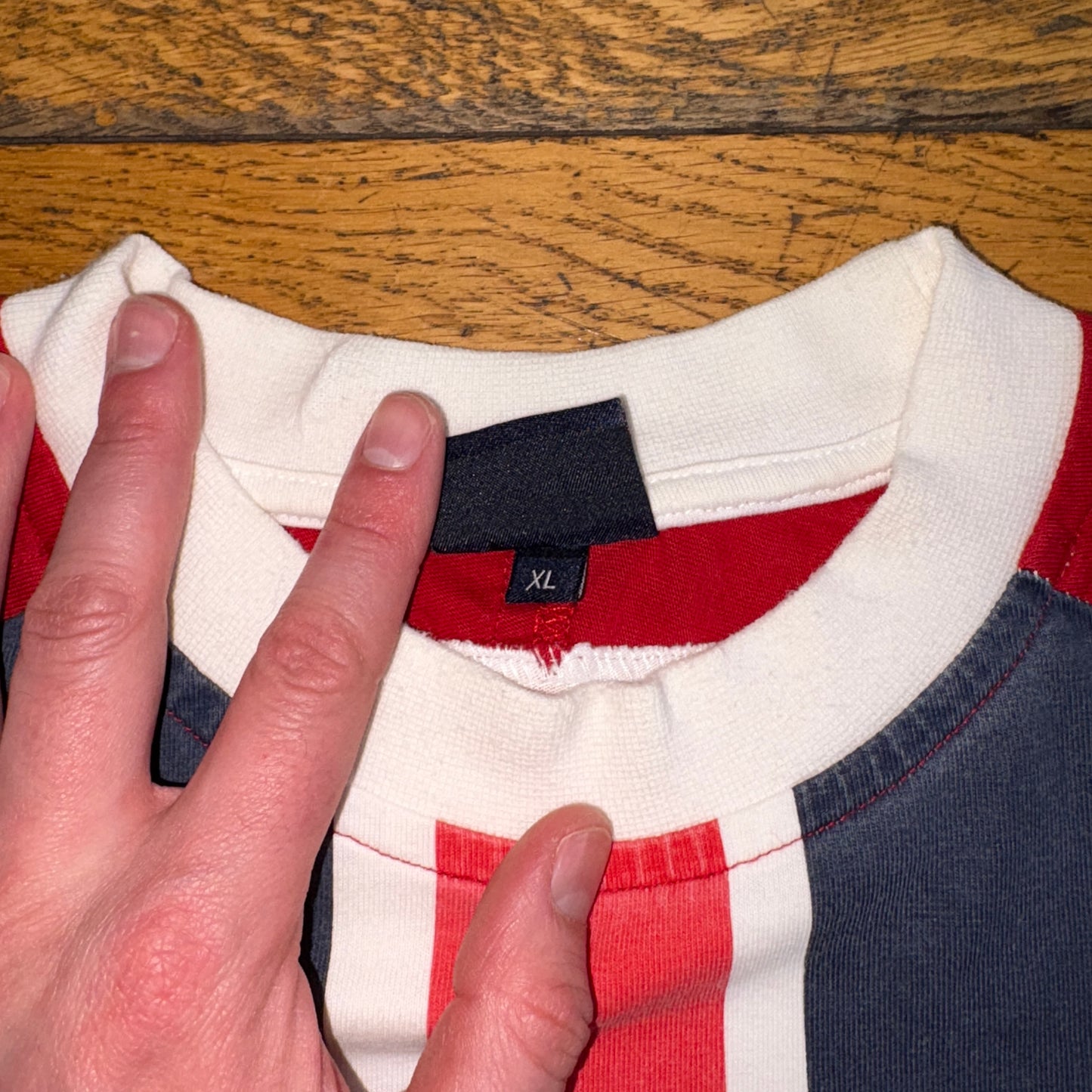 Vintage Henri Lloyd Union Jack White Red UK Graphic T-Shirt - M