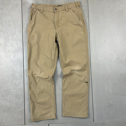 Vintage Carhartt Light Brown Tan Workwear Carpenter Baggy Trousers - 36