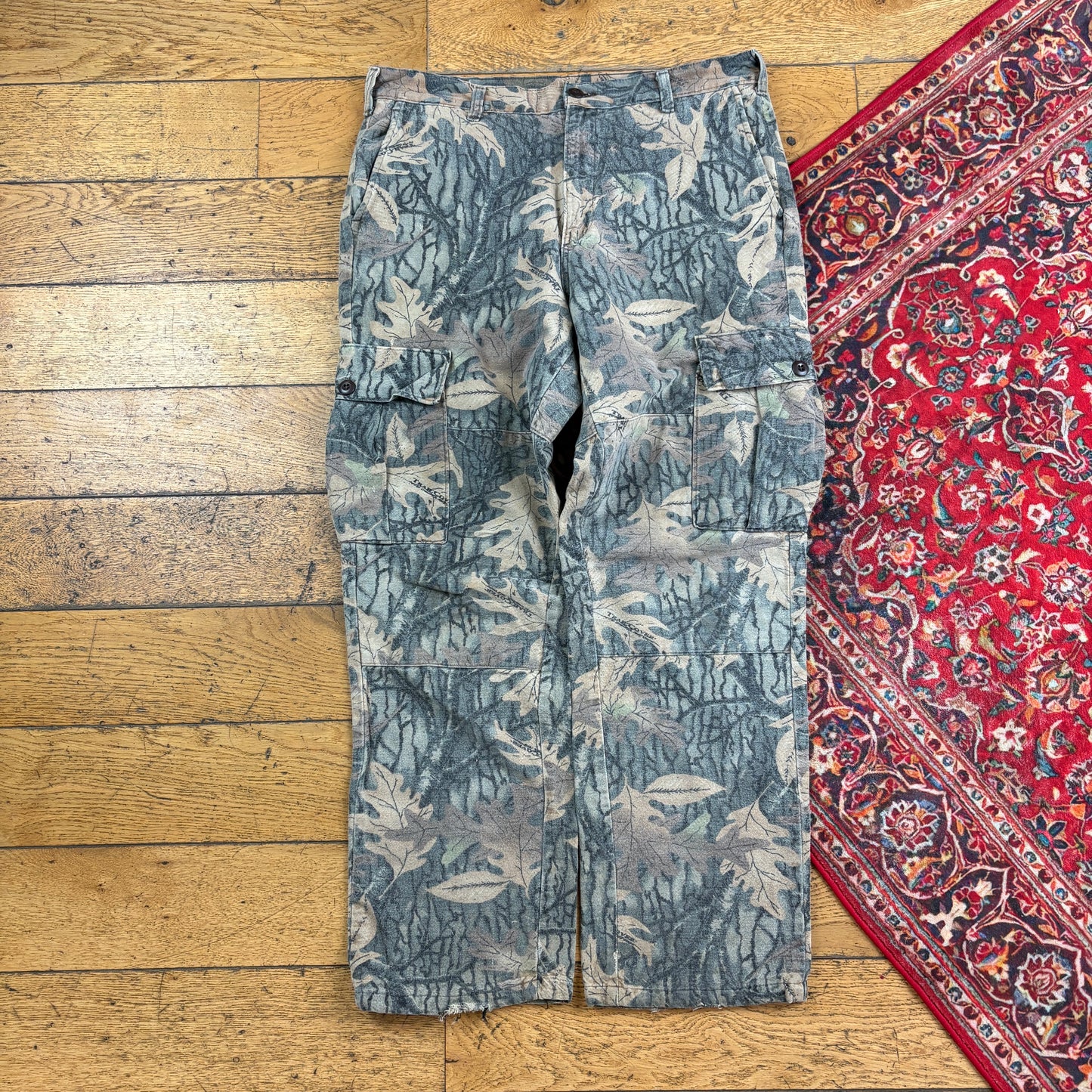 Vintage Real Tree Camo Green Hunting Workwear Trousers - 36