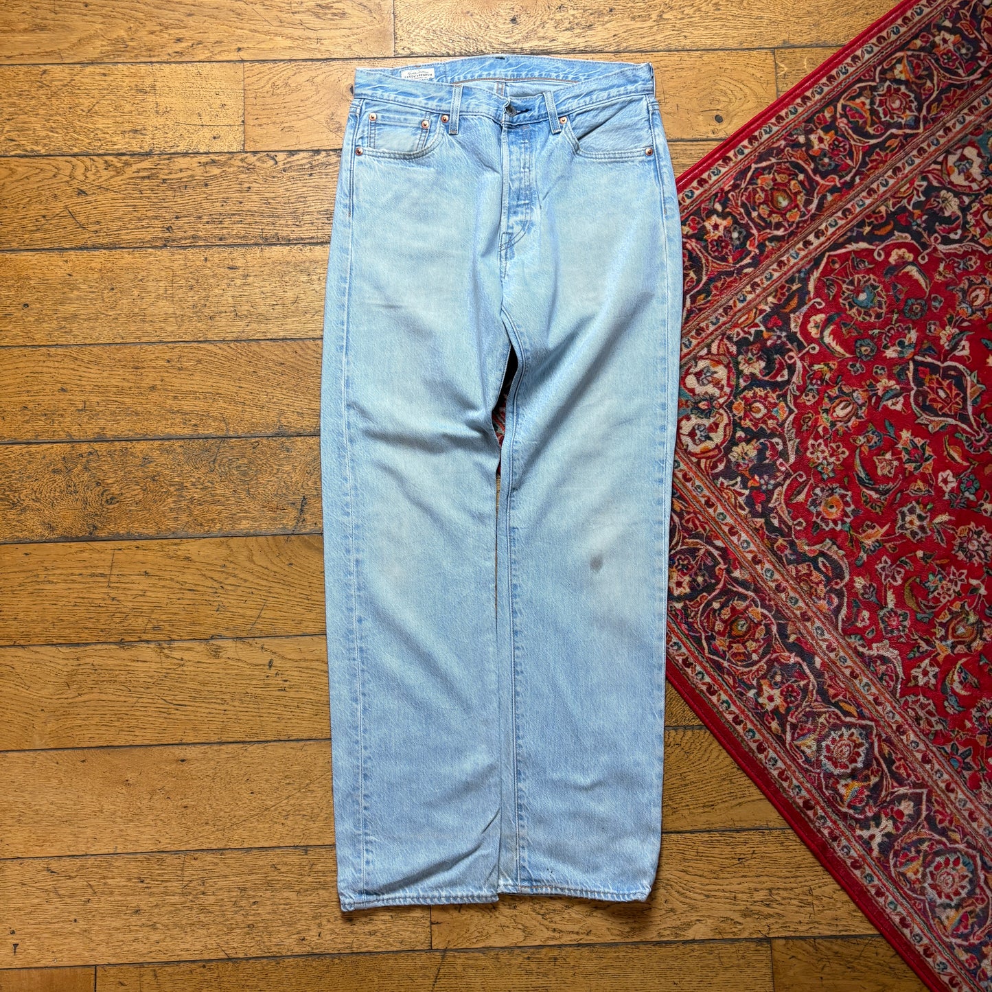 Vintage Levis 501 Straight Blue Denim Jeans - 30R