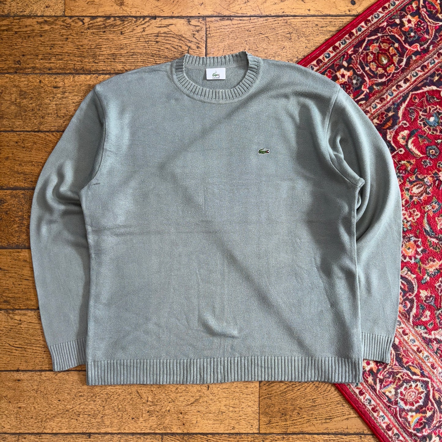 Vintage Lacoste Green Fisherman Knit Jumper - L
