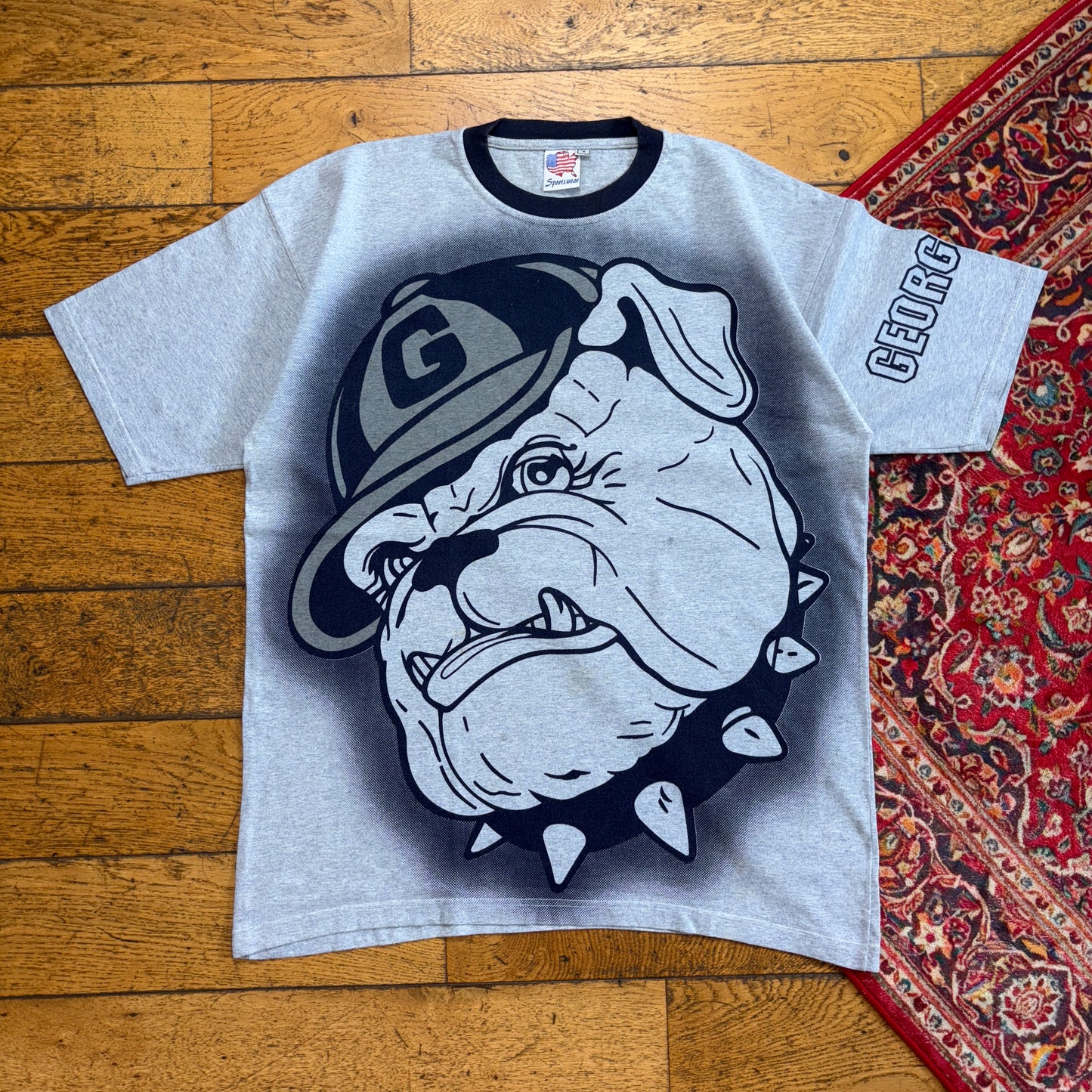 Vintage Georgetown Bulldogs Grey 90s Graphic T-Shirt - L
