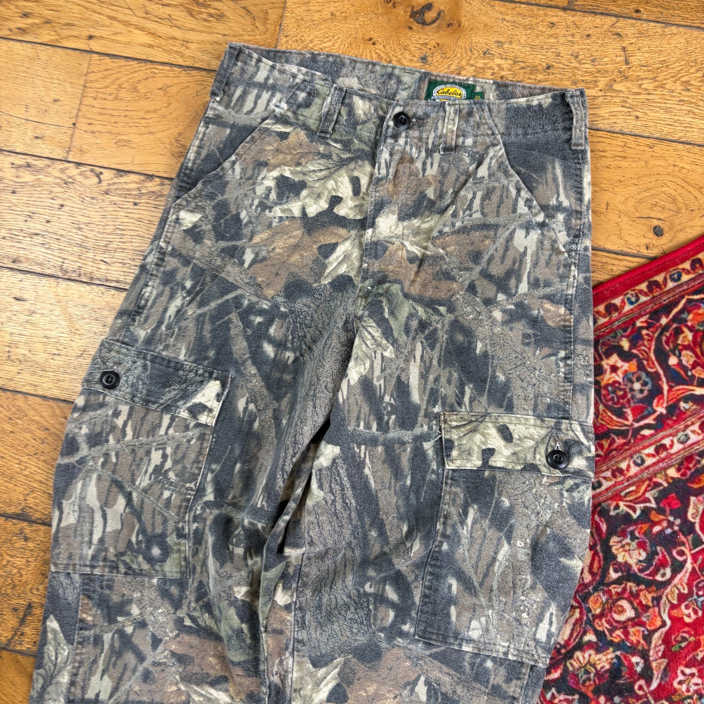 Vintage Real Tree Camo Green Hunting Workwear Trousers - 30