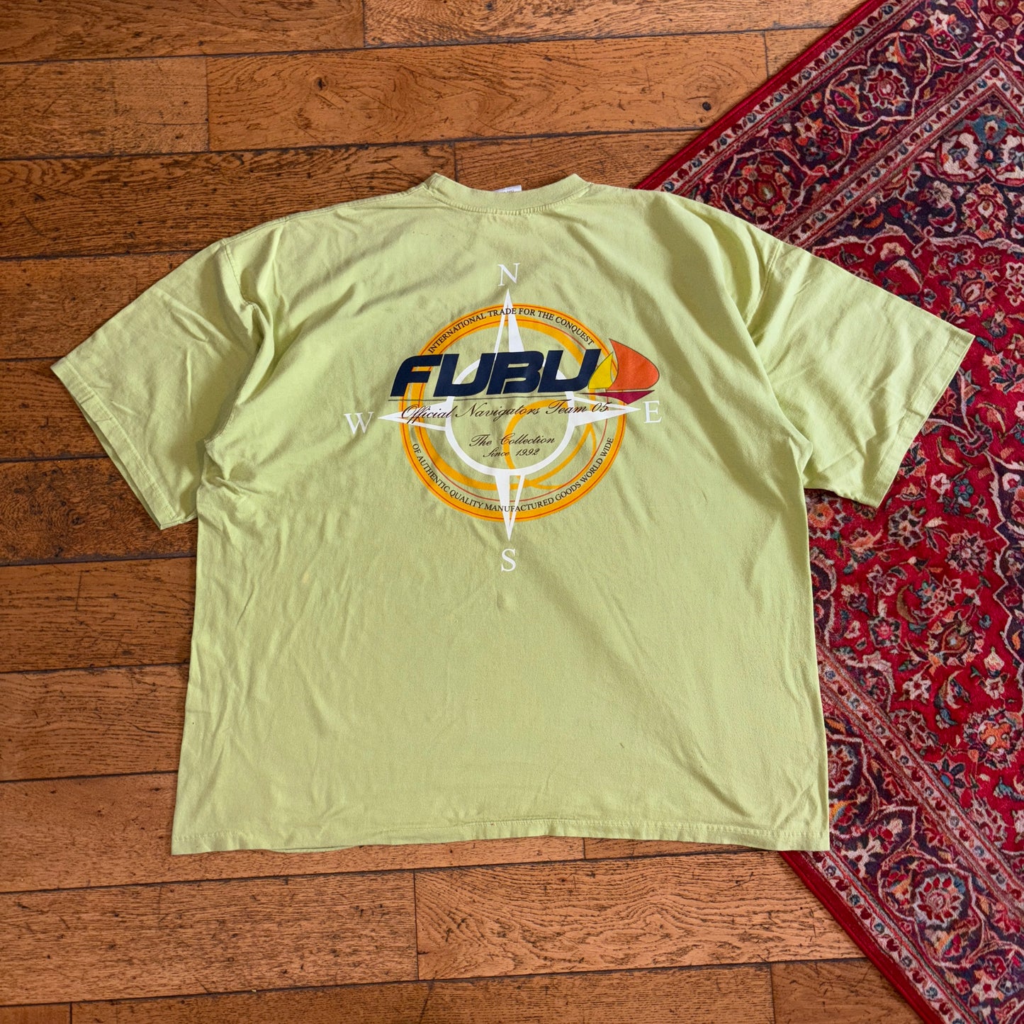 Vintage FUBU Hip Hop Green Graphic T-Shirt - 2XL