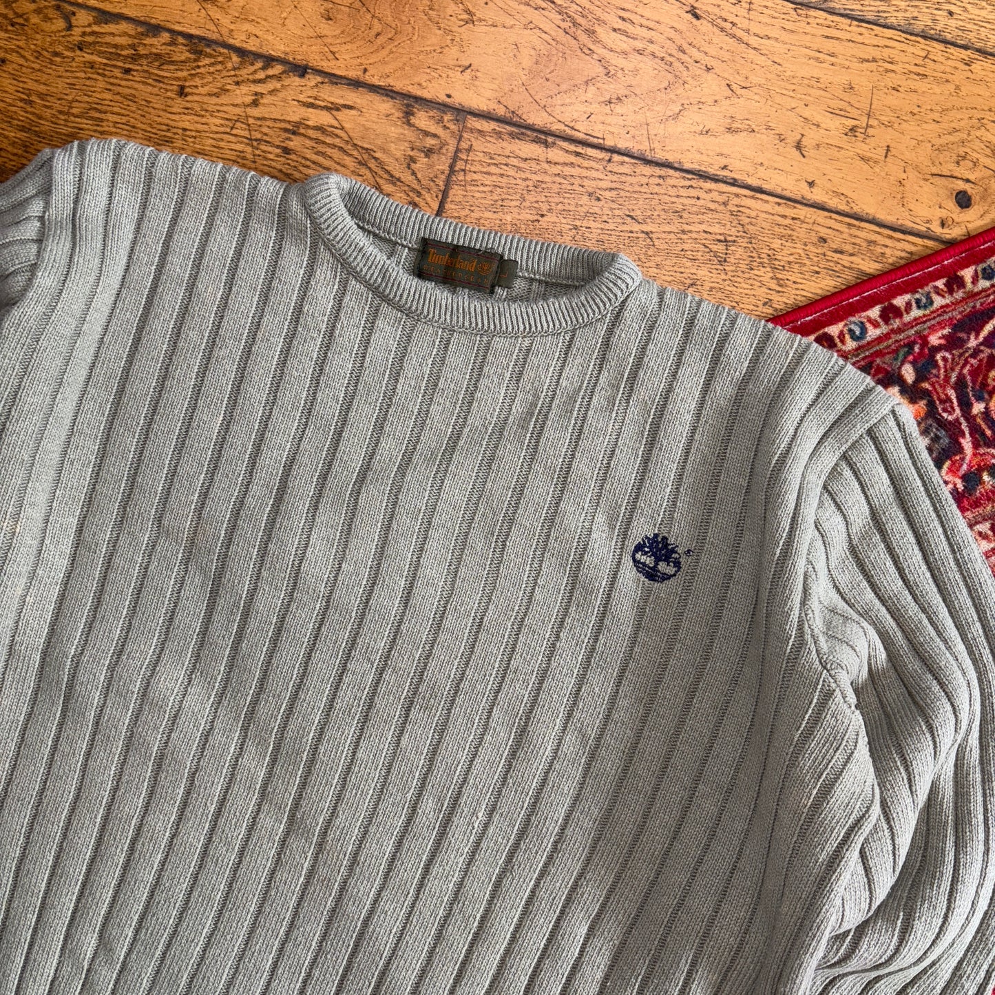 Vintage Timberland Green Fishermans Boxy Chunky Knit Jumper - L