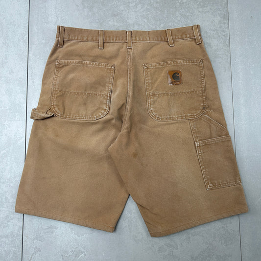 Vintage Carhartt Workwear Baggy Brown Carpenter Shorts - 34