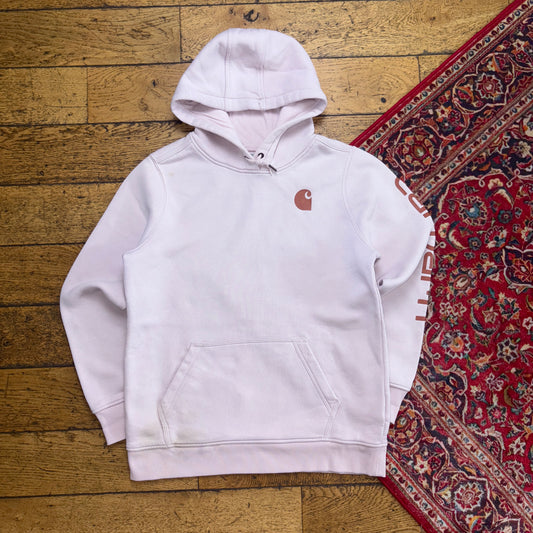 Vintage Carhartt Pink Womens Hoodie Sweatshirt - L