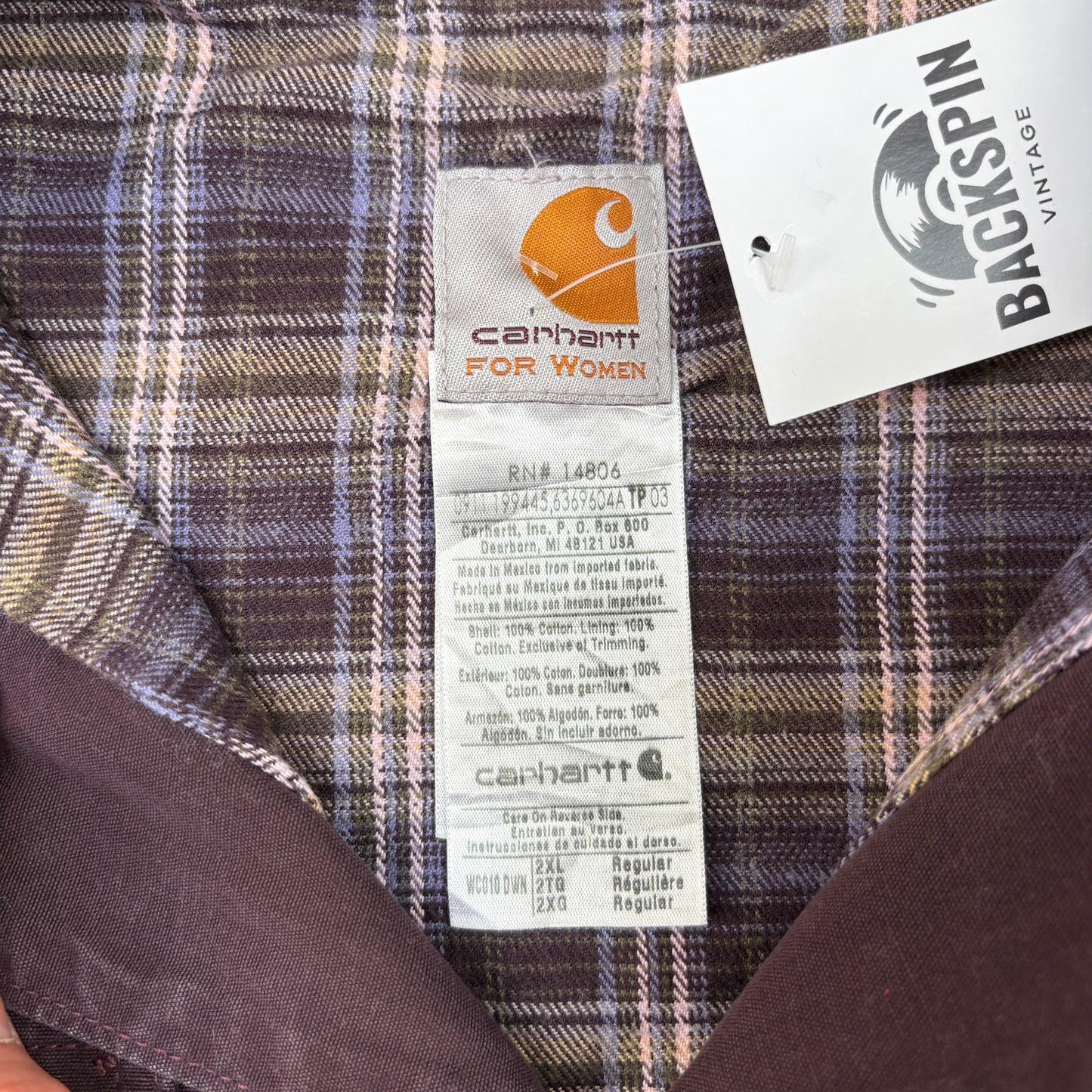 Vintage Carhartt Chore Michigan Purple Womens Workwear Jacket - XXL