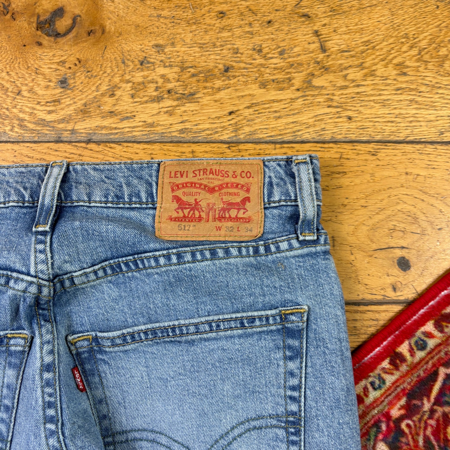 Vintage Levis 512 Skinny Blue Denim Jeans - 32