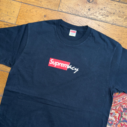 Vintage Supreme Supremacy Black Box Logo Graphic T-Shirt - S
