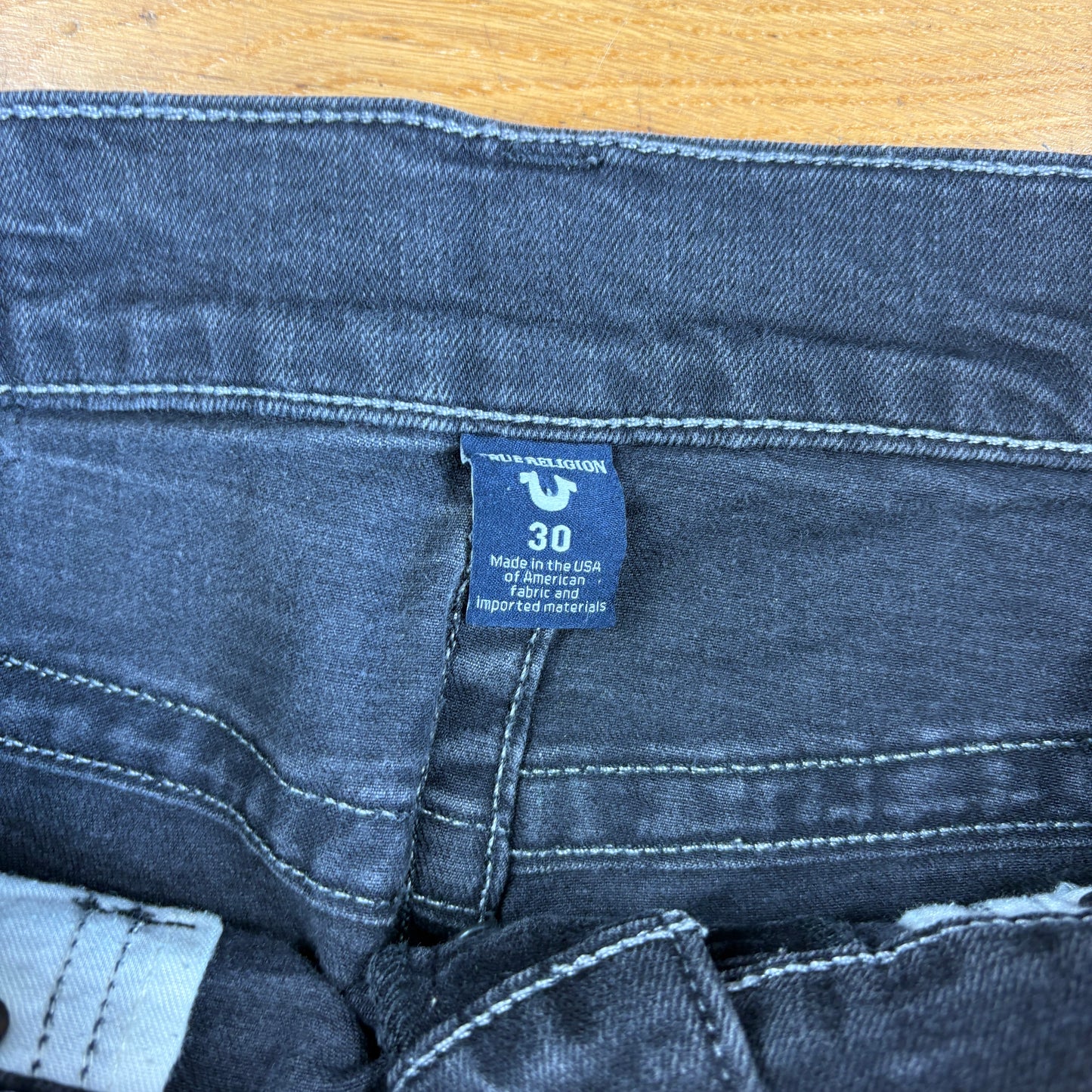 Vintage True Religion Black Embroidered Y2K Shorts Jorts - 30