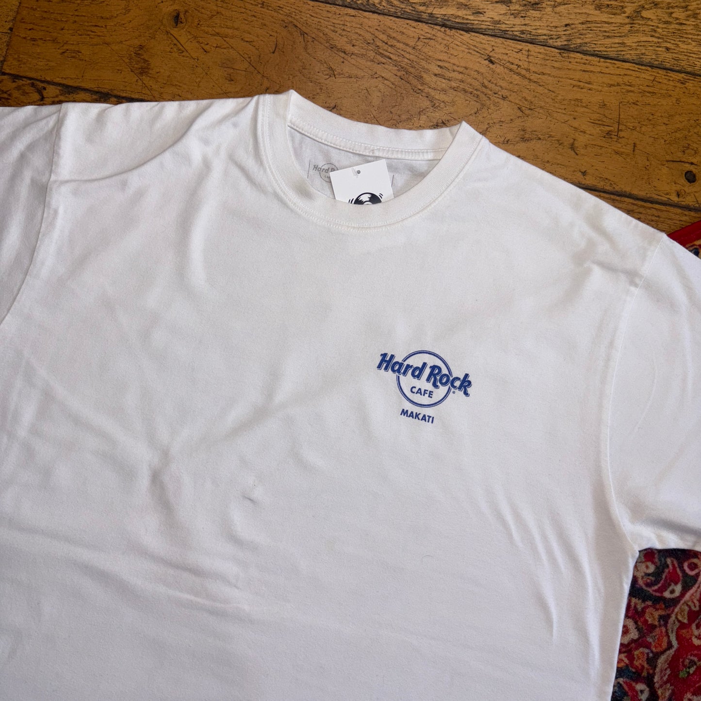 Vintage Hard Rock Cafe White Car y2K Graphic T-Shirt - L