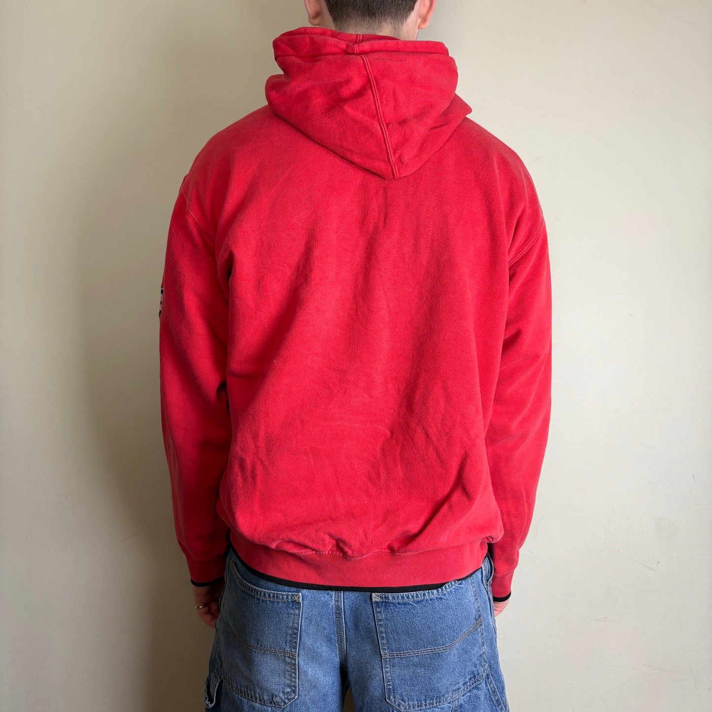 Vintage Starter Georgia Red University Hoodie Embroidered Sweatshirt - L