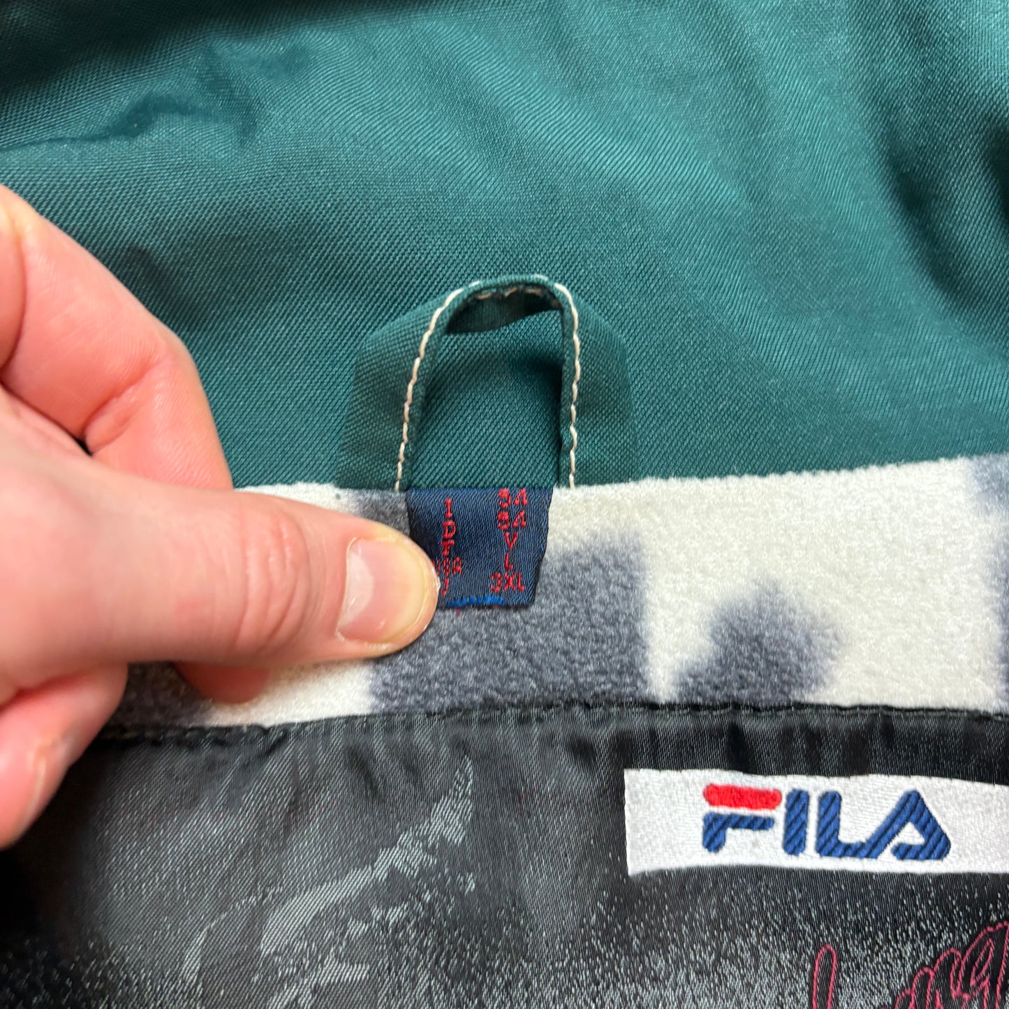 Vintage Fila Green Lined Jacket Parka Coat - XL