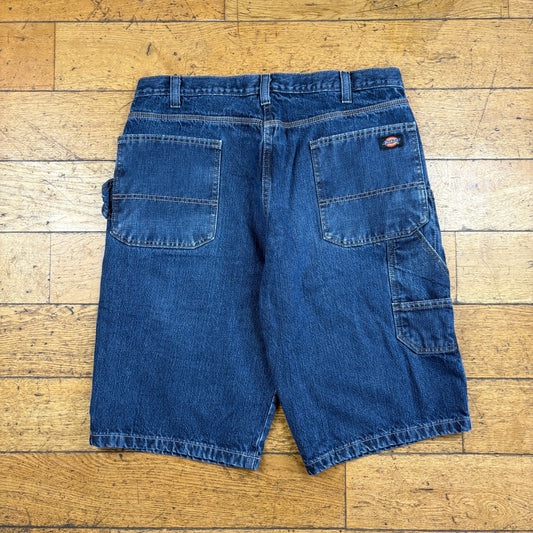 Vintage Dickies Workwear Carpenter Blue Baggy Shorts - 38