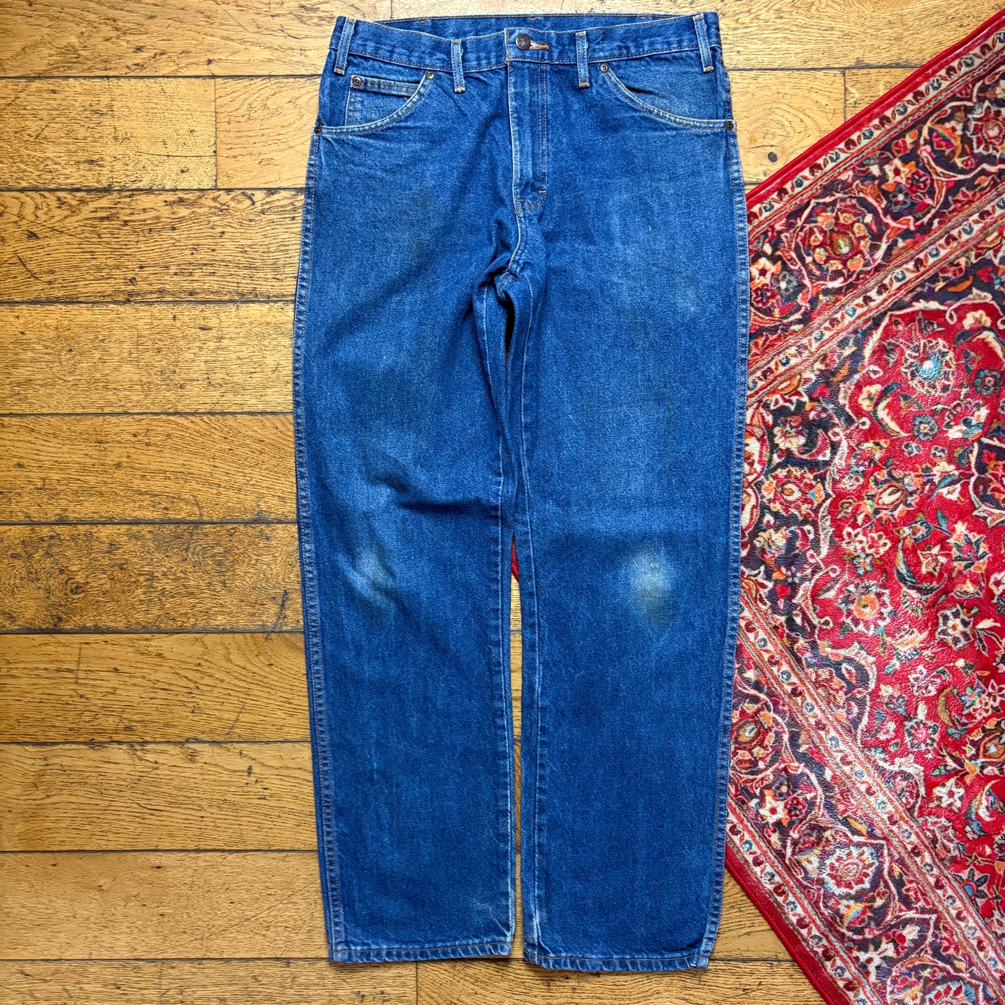 Vintage Dickies Workwear Carpenter Baggy Blue Jeans - 33R