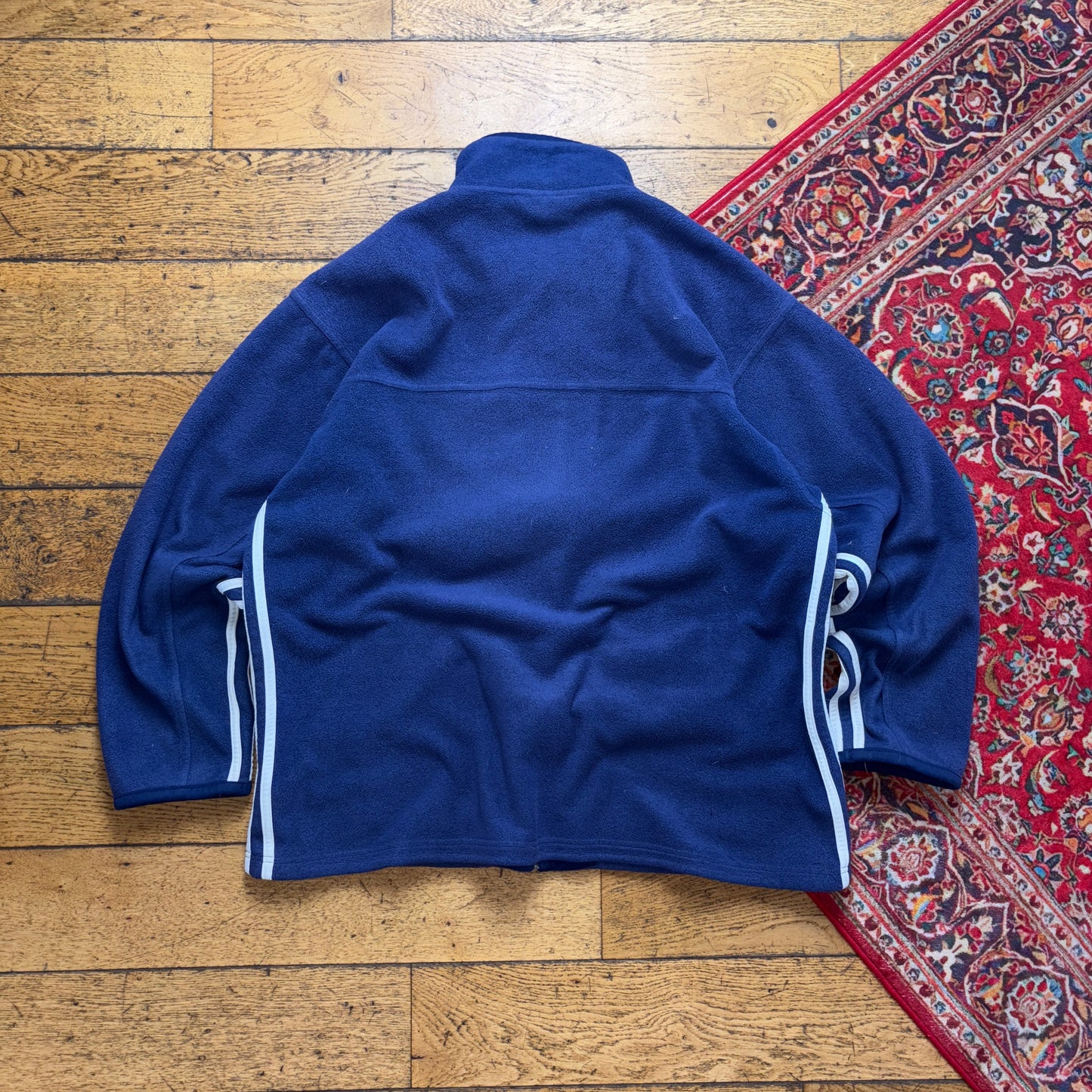 Vintage 90s Adidas Navy Fleece Embroidered Sweatshirt - XL