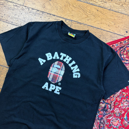 Vintage Bape Bathing Ape Black Graphic T-Shirt - M