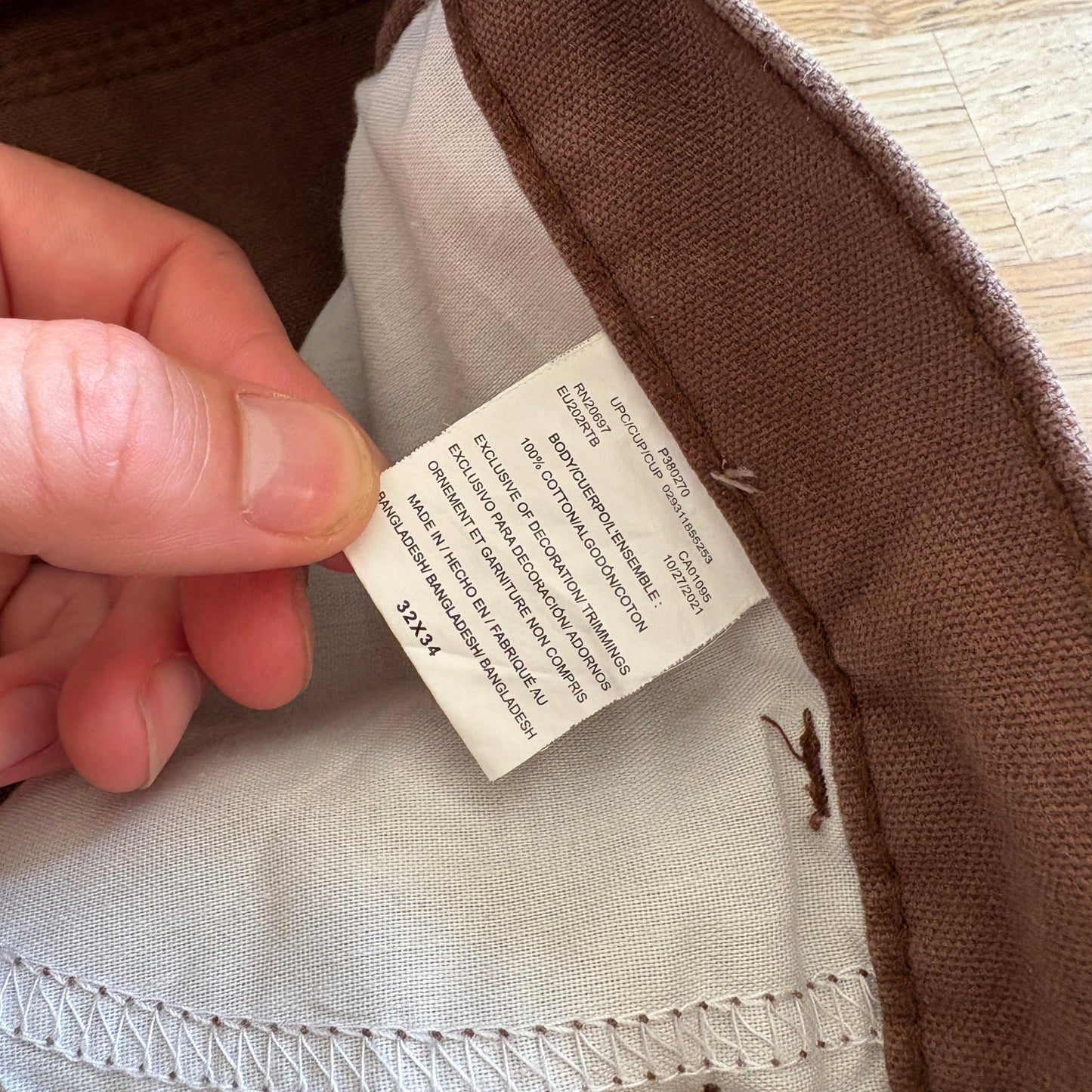 Vintage Dickies Brown Workwear Carpenter Baggy Trousers - 34L