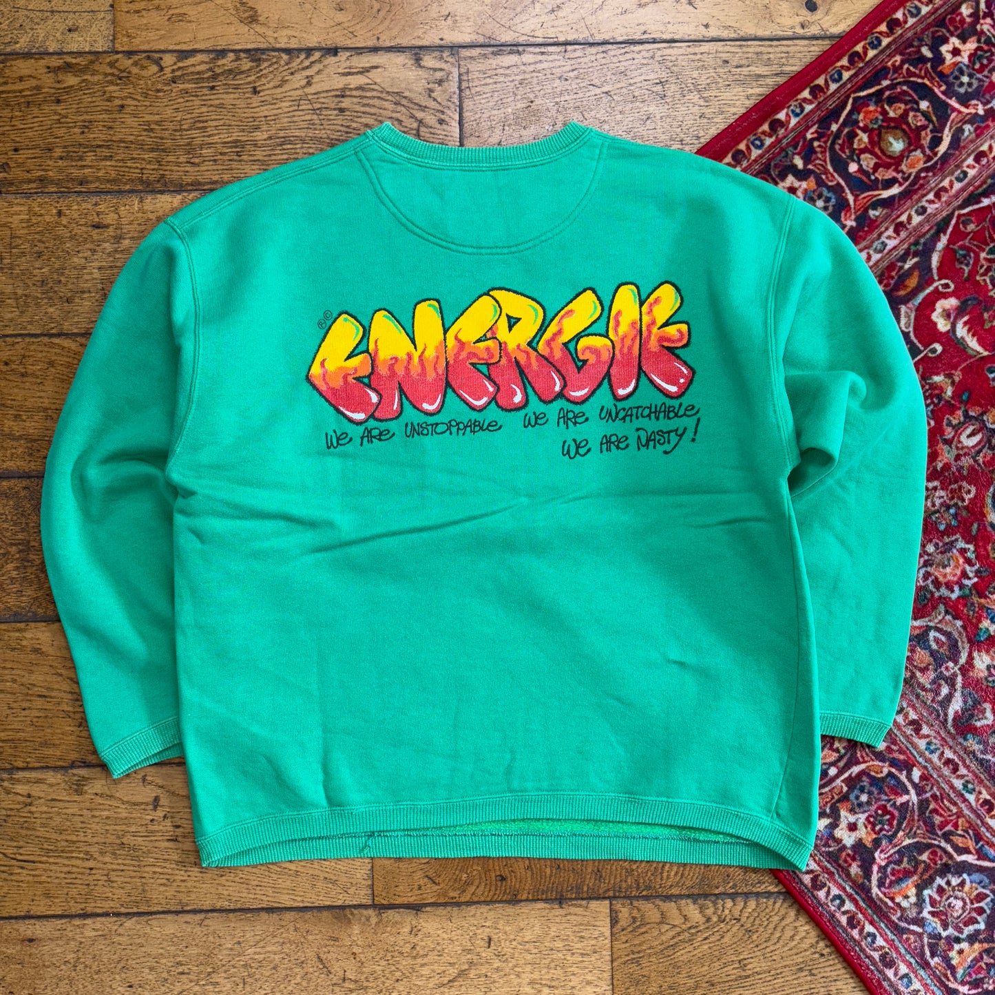 Vintage 90s Energie Skate Green Sweatshirt - M