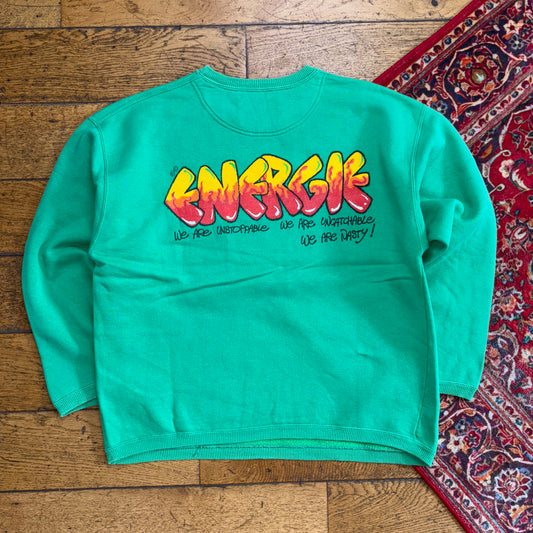 Vintage 90s Energie Skate Green Sweatshirt - M