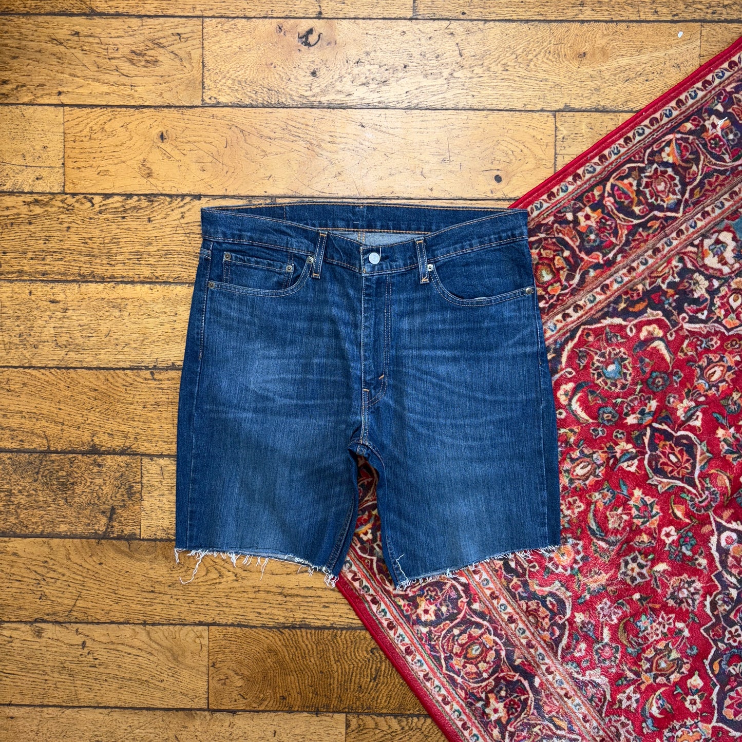 Vintage Levis 511 Slim Blue Denim Shorts - 36