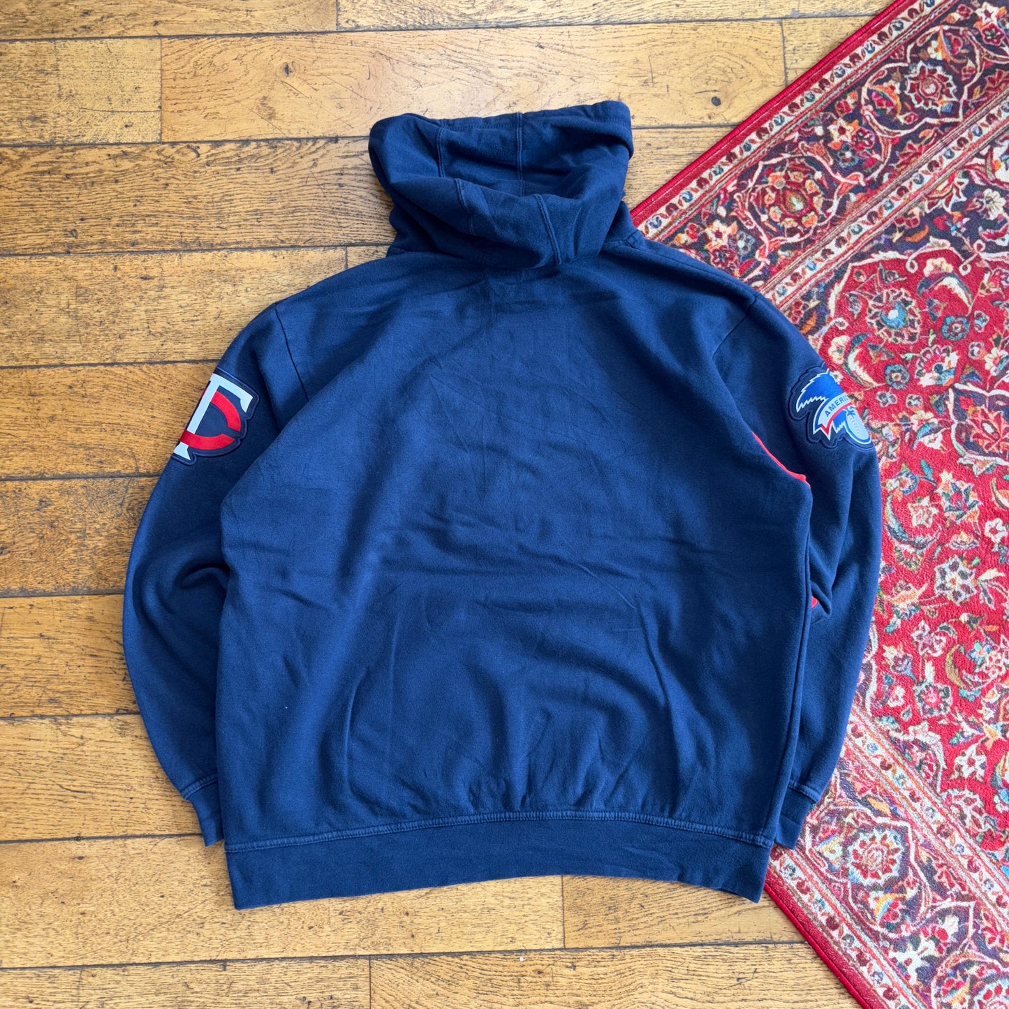 Vintage Minnesota Twins MLB Navy Hoodie Embroidered Sweatshirt - XL