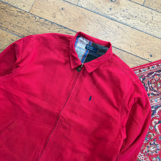 Vintage Ralph Lauren Red Harrington Jacket - XL
