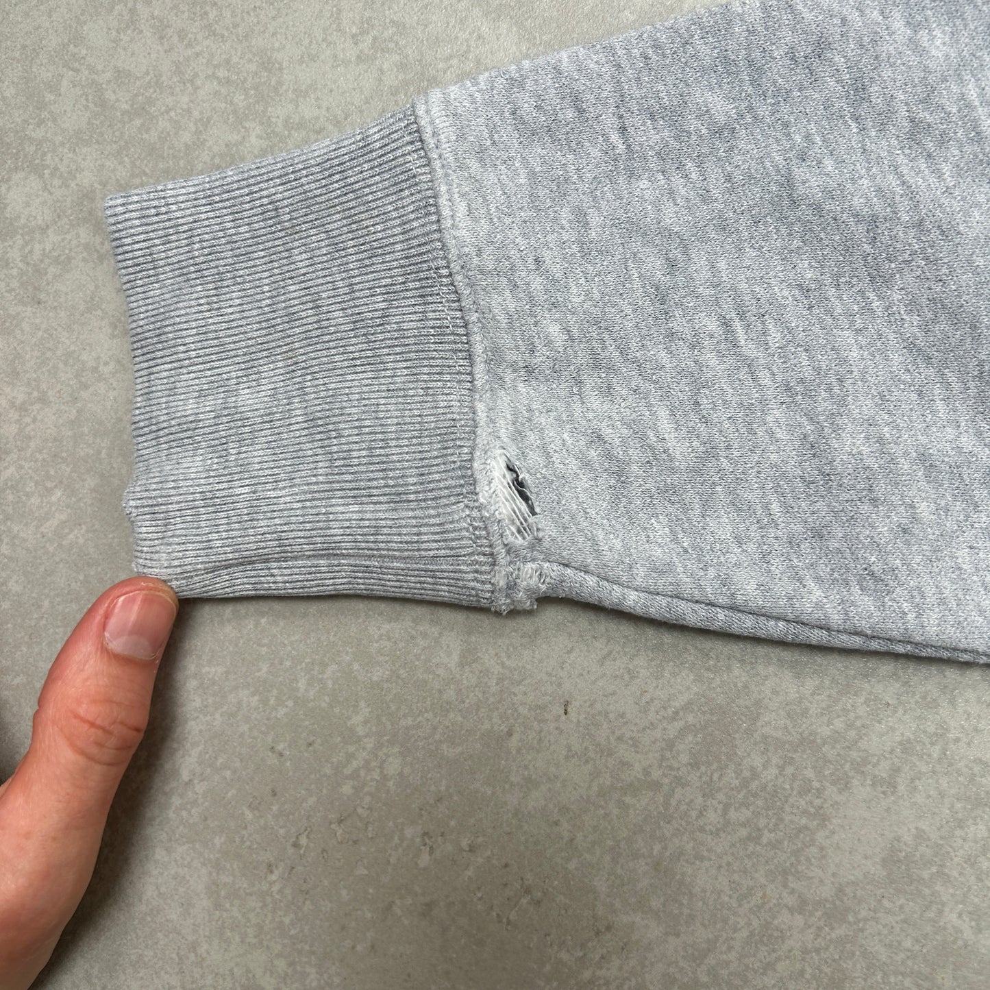 Vintage Gap Spellout Grey Embroidered Hoodie Sweatshirt - S