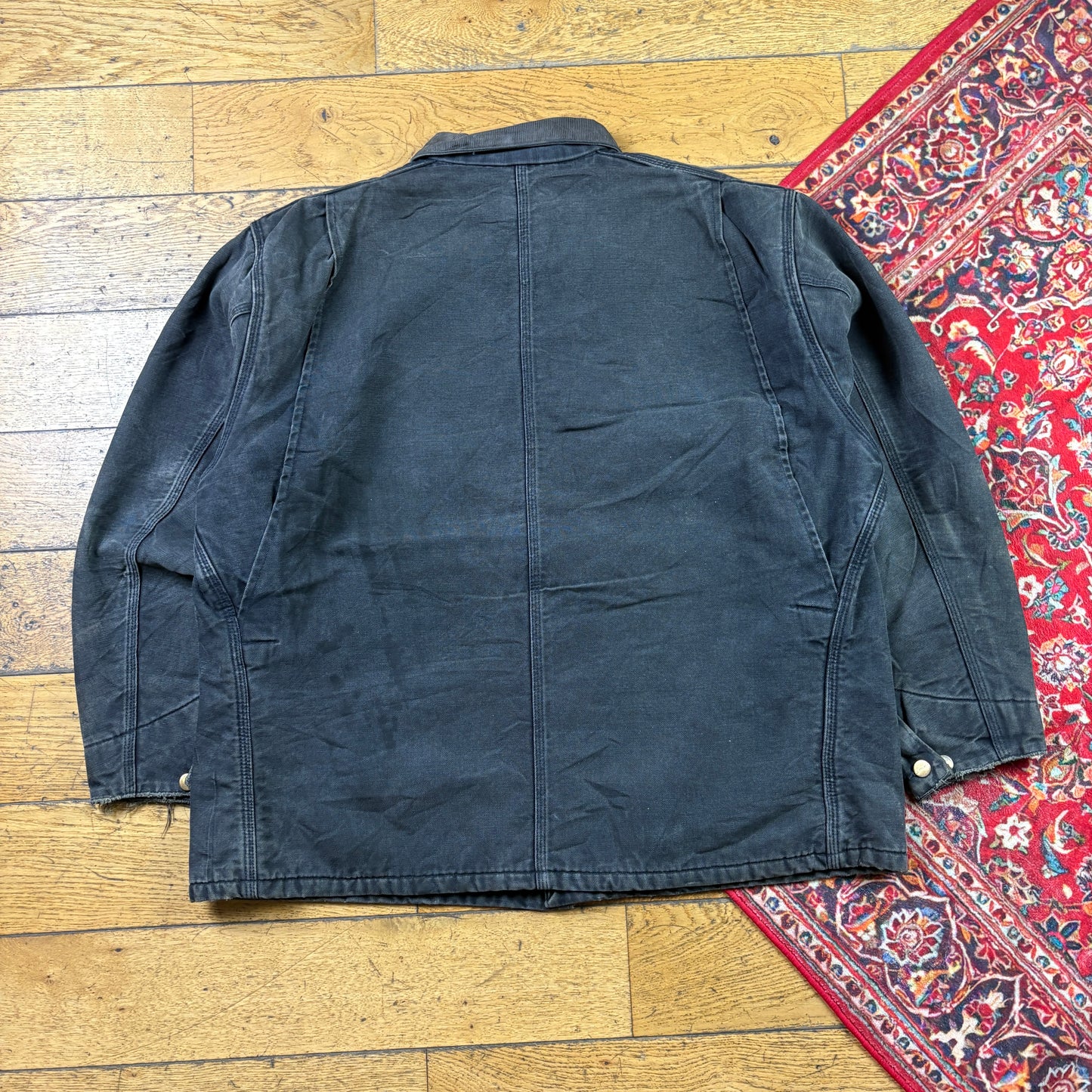 Vintage 1998 Carhartt Black Michigan Chore Workwear Jacket - XL