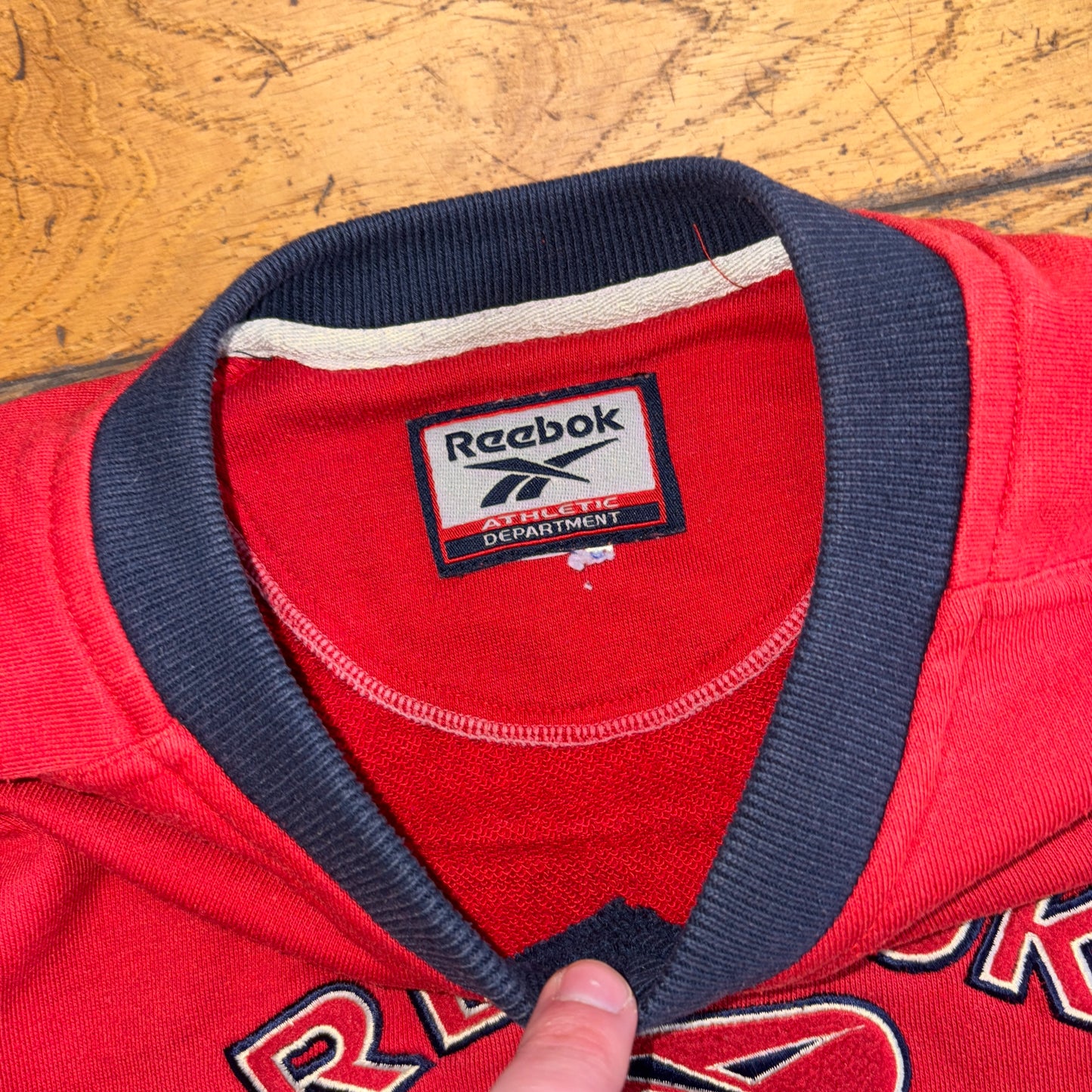 Vintage Reebok Red Embroidered Sweatshirt - S