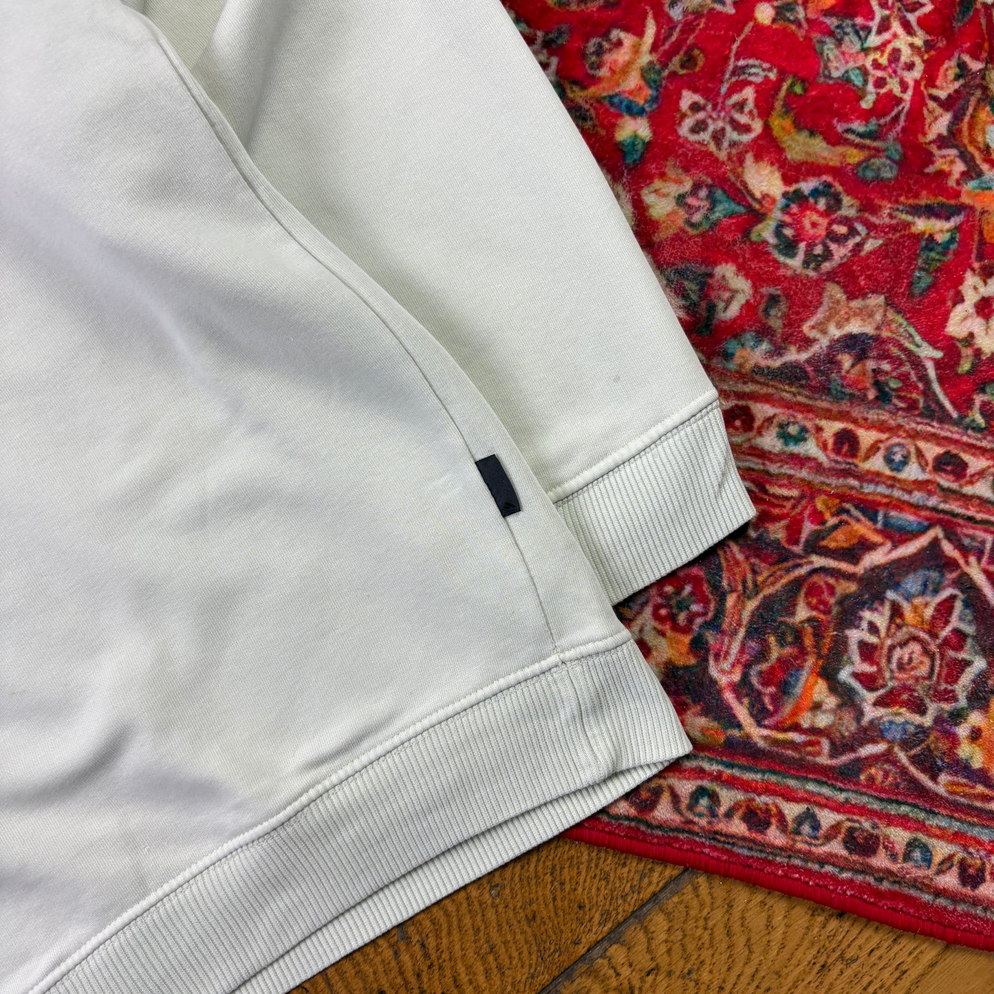 Vintage Adidas Cream Embroidered Sweatshirt - L