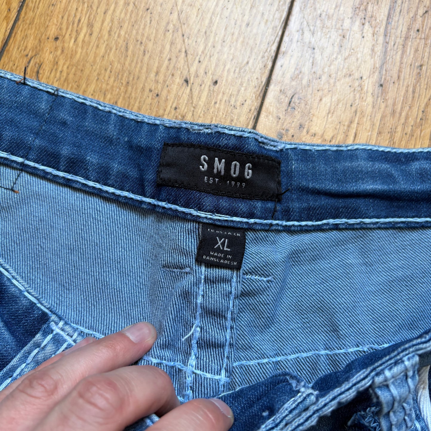 Vintage Hip Hop Blue Shorts Jorts - 38