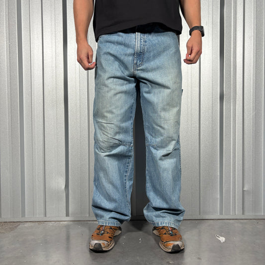 Outkast Baggy Y2K Blue Carpenter Hip Hop Jeans - 34R