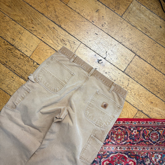 Vintage Carhartt Workwear Carpenter Brown Baggy Trousers - 38L