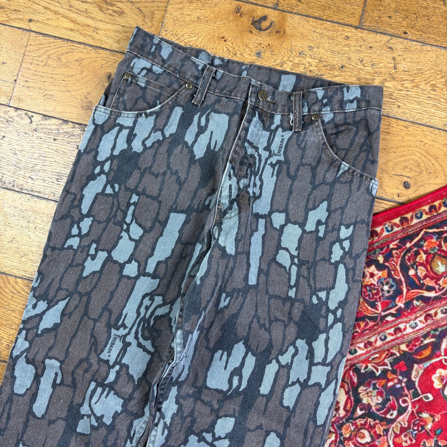 Vintage Real Tree Camo Brown Hunting Workwear Trousers - 32